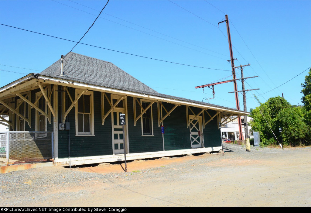 Back of Peapack Station in Color